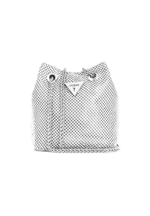 MINI SECCHIELLO GUESS LUA MINI BUCKET DONNA SILVER