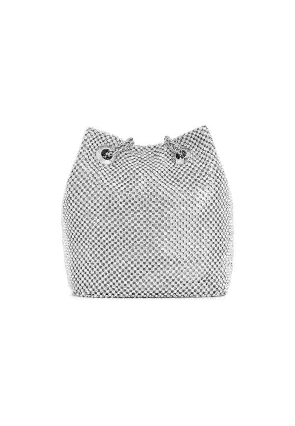 MINI SECCHIELLO GUESS LUA MINI BUCKET DONNA SILVER