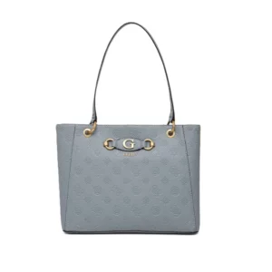 BORSA GUESS IZZY PEONY SHOPPER LIGHT DENIM LOGO